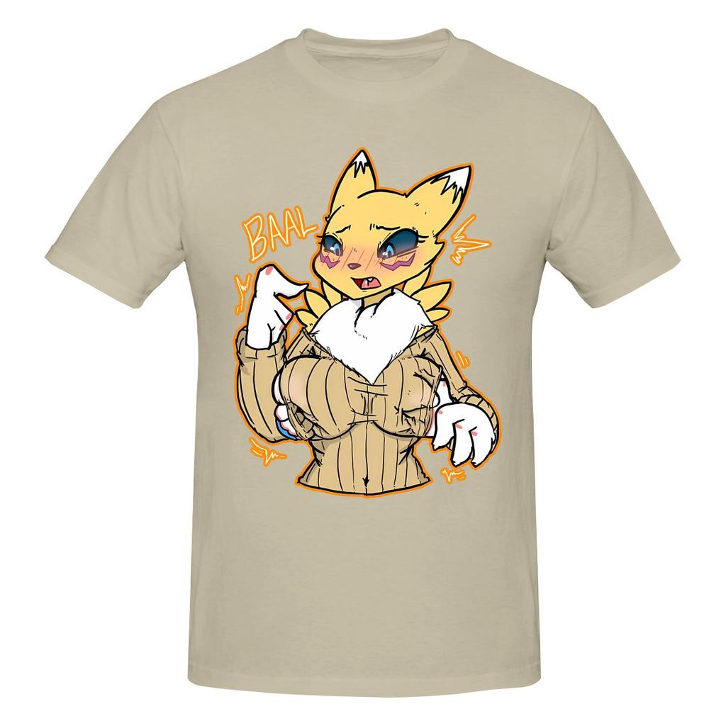 Renamon Outdoor Tshirt Japanesestyle Lazy Bright Colors Tee