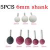 Power Tools Grinding Head Burr Drill Bit Set Carving Ceramic Mounted Point Good Coaxiality 16/20/25/30mm 5PCS Ball Shape