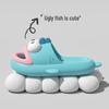 Damskie letnie antypoślizgowe zabawne sandały rybki - Śliczne i dziwaczne klapki outdoorowe dla mężczyzn i kobiet, 2025.