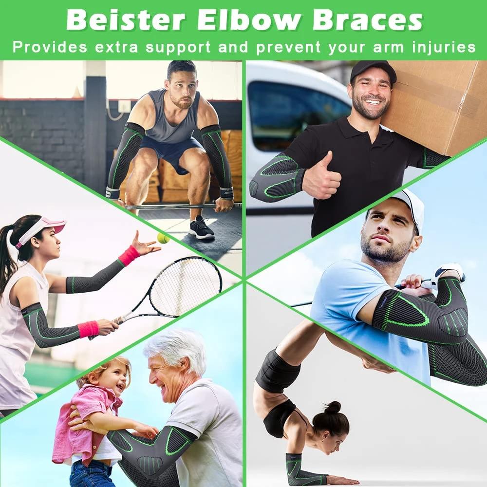 1Pcs Fitness Elbow Brace Compression Support Sleeve For Tendonitis, Tennis Elbow, Golf Treatment - Reduce Joint Pain