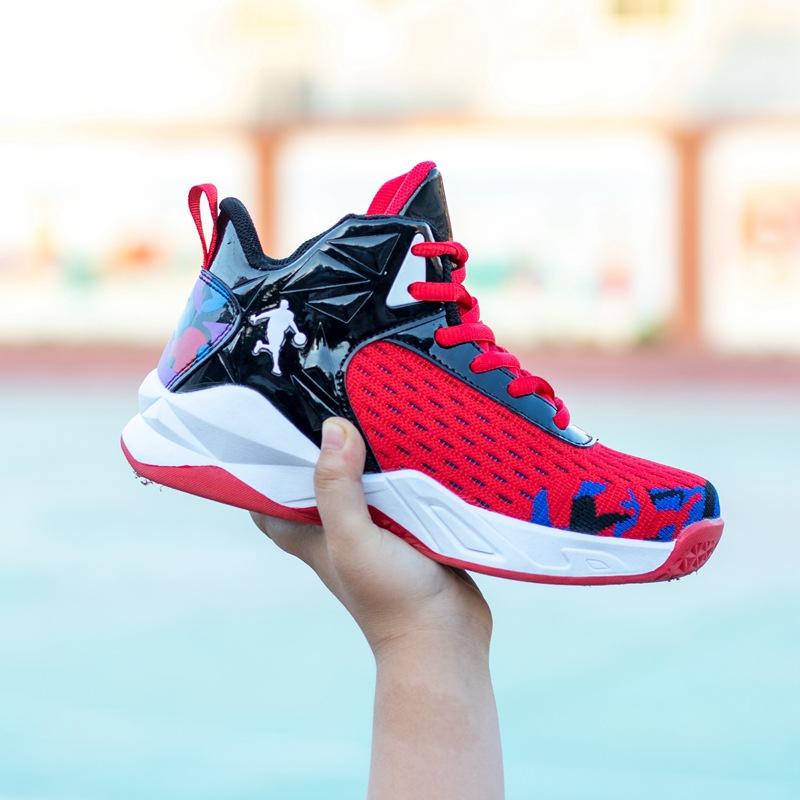 Children's basketball shoes 2025 spring and summer new boys' sports shoes teenagers friction sound wear-resistant running shoes
