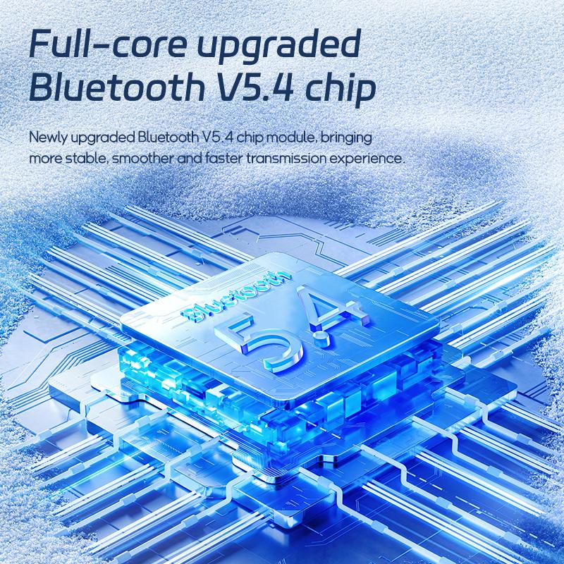 Bluetooth 5.4 Earphones Wireless Ear Hook Headphones Noise Reduction LED Display Headsets HiFi Stereo Earbuds