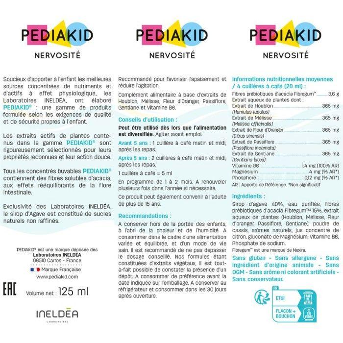 Pediakid Nervousness Blackcurrant Flavor 125ml