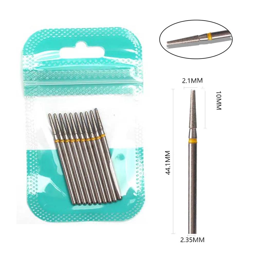 Set de burghie pentru unghii, freza cu diamant, 10 buc, accesoriu pentru manichiura, pedichiură, mașină electrică, perie pentru unghii, unelte pentru bavuri