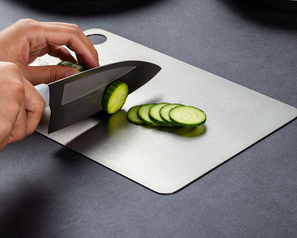 KEITH Pure Titanium Cutting for and as a Cutting Dishwasher Ideal for Outdoor and Everyday Use Board, Ultra-lightweight, Antibacterial,