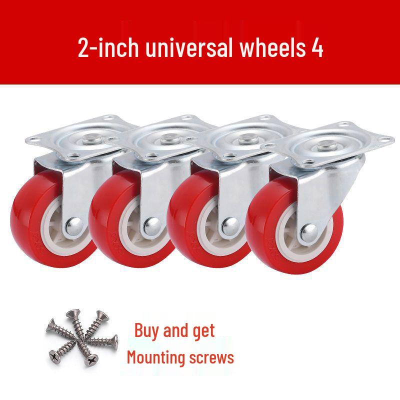 1-3 Inch Silent Swivel Caster Wheels with Brakes for Furniture and Trolleys