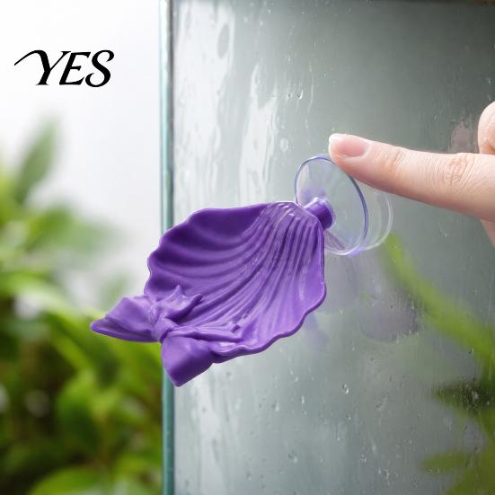 Fish Tank Resting Spot Betta Hammock Shell, Bed with Suction Cup, Plastic Conch Shell Aquarium Hammock, for Betta, Shrimp, Cichlid, Small Decor