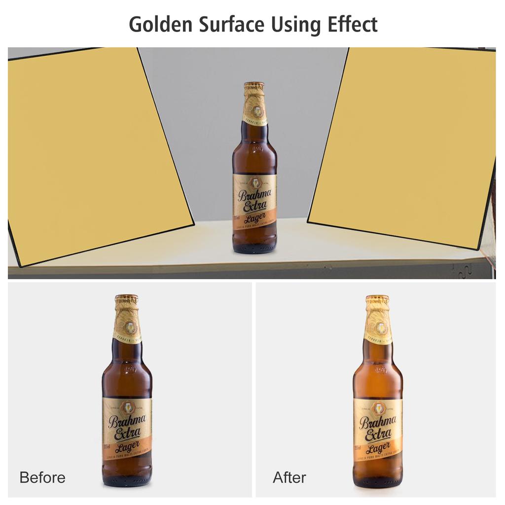 3 In 1 Photography Cardboard Paperboard Folding Photography Reflector Diffuser Board (Black + White + Silver) for Still