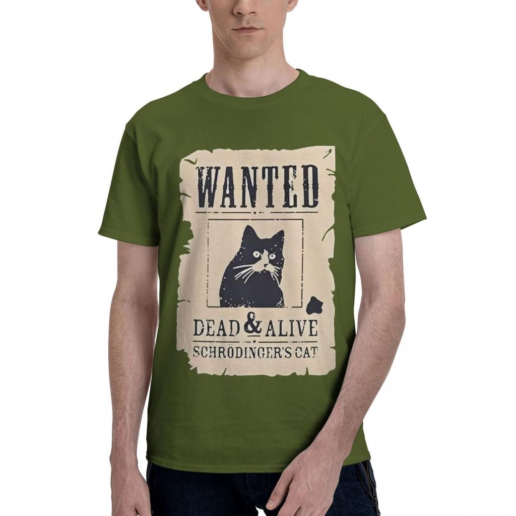 Funny Schrodingers Cat 100 Cotton Casual Breathable Confortable Manga Funny Ugus TShirts Clothes Men