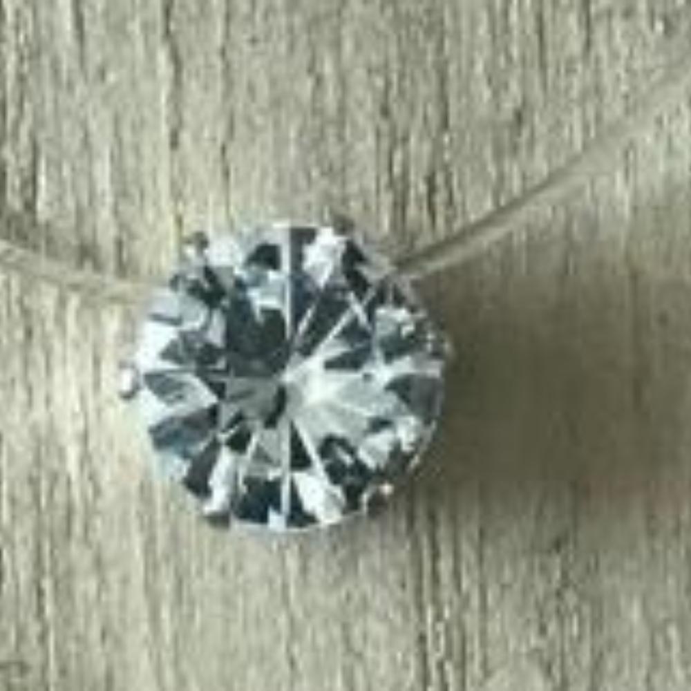 

5 Colors Dazzling Zircon Necklace Invisible Transparent Fishing Line Simple Pendant Necklace Jewelry For Women Pearl Jewelry
