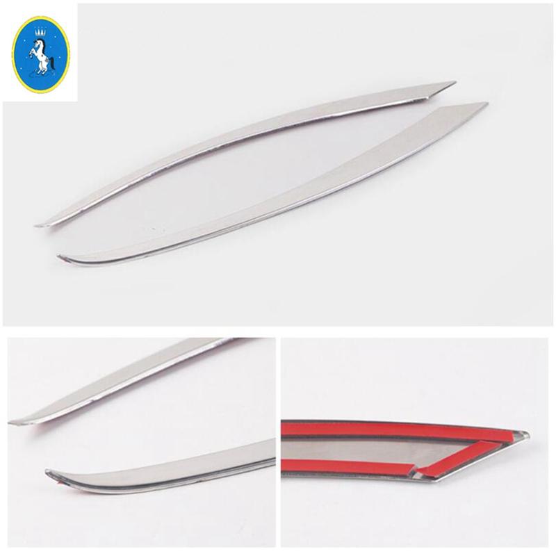 Rear Bumper Fog Lights Lamps Eyelid Foglight Eyebrow Strip Cover Trim Fit For Lexus ES 2018 - 2025 Stainless Steel Accessories