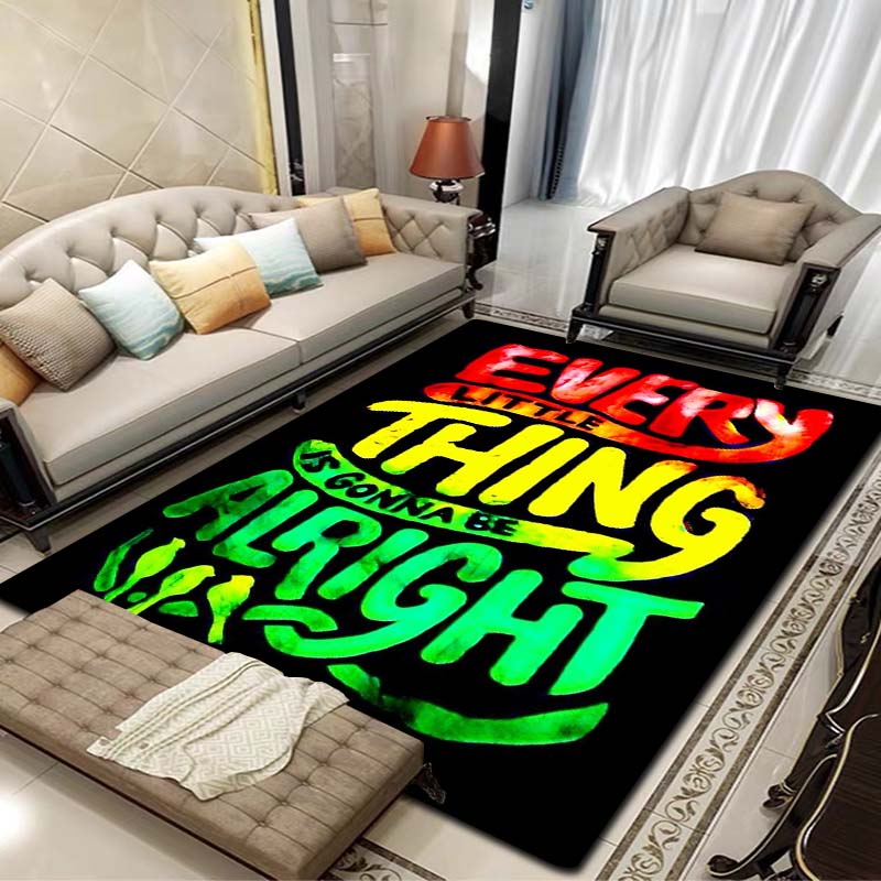 Bob Marley Album Carpet Reggae Music Jamaican Style 3D Flannel Carpet Home Living Room Bedroom Decoration Bathroom Carpet Gift