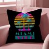 M-Miami Vice Movie Cushion Cover Multi-Scene Pillow Cover for Home & Car - Reversible, Soft & Durable for Daily Use
