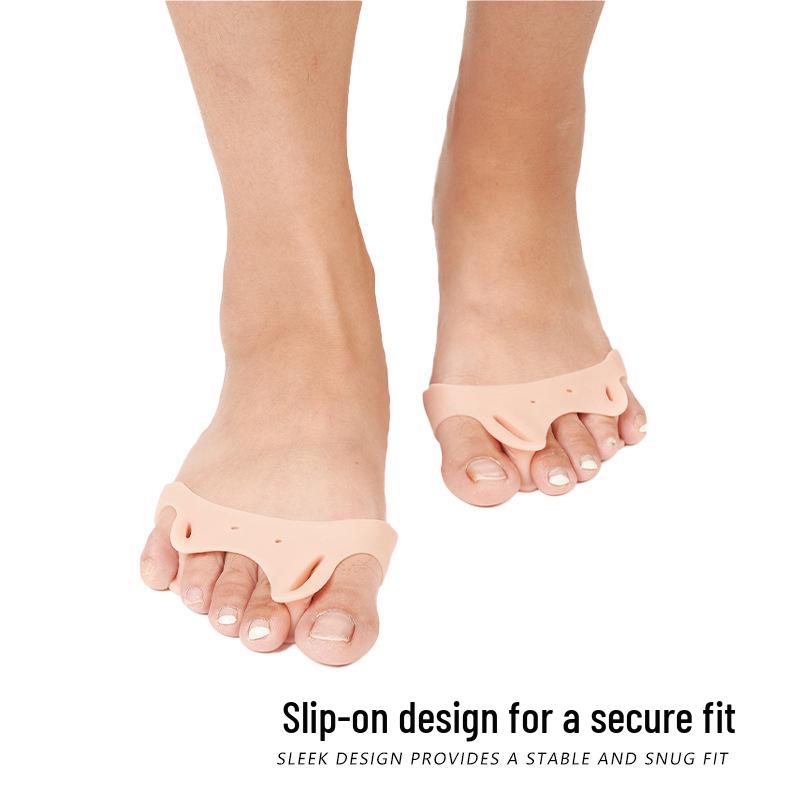 Double-Hole Toe Separator & Shock-Absorbing Arch Pad - Pressure-Relieving Bunion Corrector for Forefoot Comfort