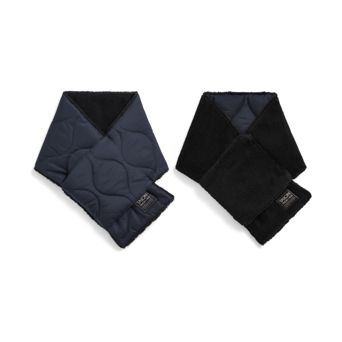 

Taion Пуховый Темно-синий x Один размер R201ML-1 Шарф, Черный,