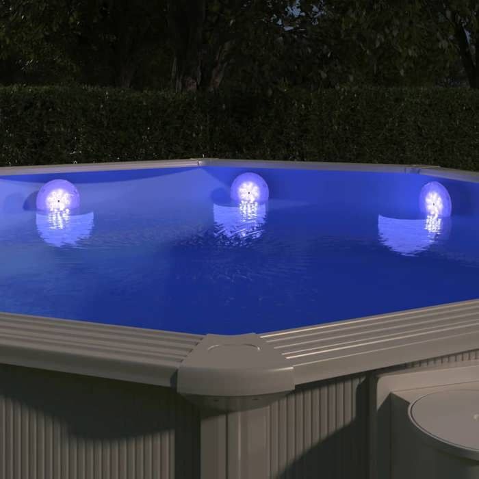 VidaXL LED Schwimmende Unterwasserlampe für Pool mit Fernbedienung Unterwasserbeleuchtung Brunnen Aquarium See Landschaft 92296