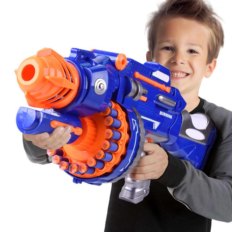Kids' Electric Rapid-Fire Soft Bullet Gatling Toy Gun