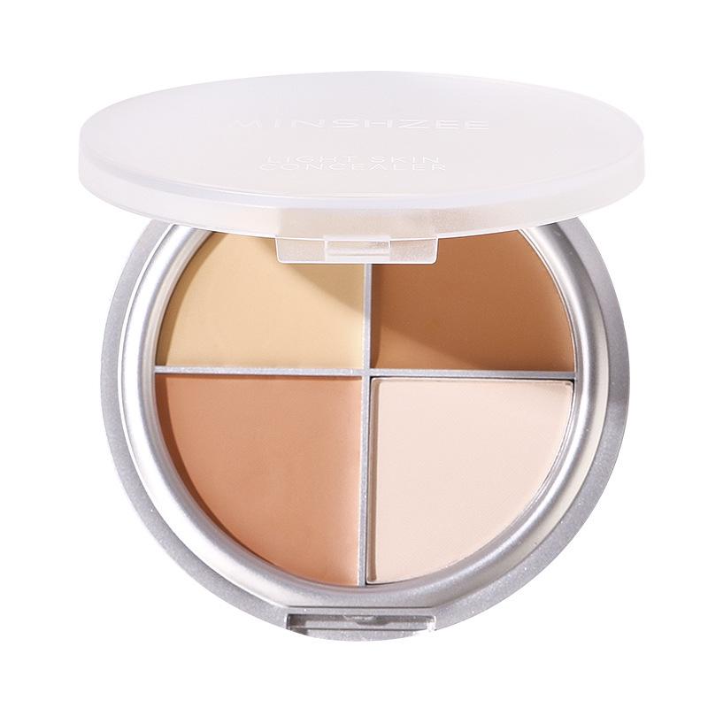 Mingxi Zhi 4-Color Concealer Palette: Smooth, Brightens, Conceals Blemishes & Acne Scars, Contours & Highlights, Non-Caking.