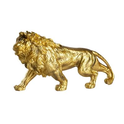Vintage Lions Statuette Synthetic Resins Carving Animal Miniature Sculpture Decors For Classical Interior Styling Gift
