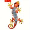 2D Orange Acrylic Lizard Gecko Hanging Decor,No Power Needed,Indoor Outdoor Ornament for Yard Lawn Bedroom Living Room Office Fence,Holiday Decoration