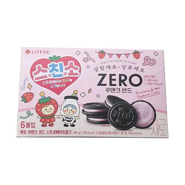 

Zero Cookie & Cream Sand Strawberry & Milk 48g x 6pcs