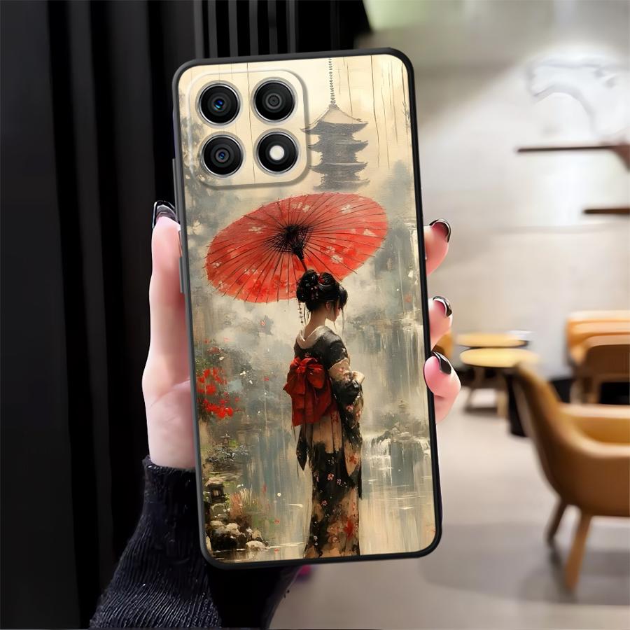 Funda Phone Cover Case for Honor X9a 90 X5b 8X Magic5Lite X8 X7 200 400 Lite 70 X6 Cartoon Retro Girl