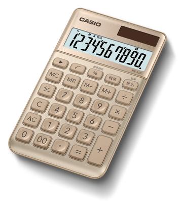 Casio Stilvoller Taschenrechner Gold 10 Stellen Großes Format Notebook-Typ NS-S10-GD-N