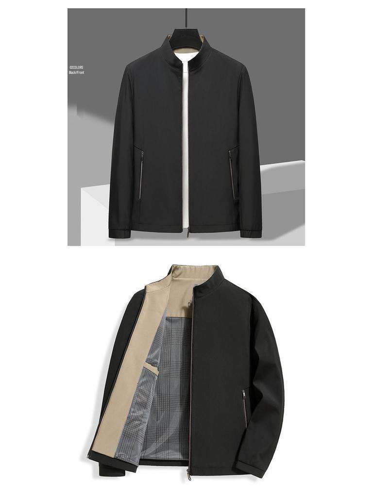 Men's Autumn High-End Business Casual Stand Collar Jacket