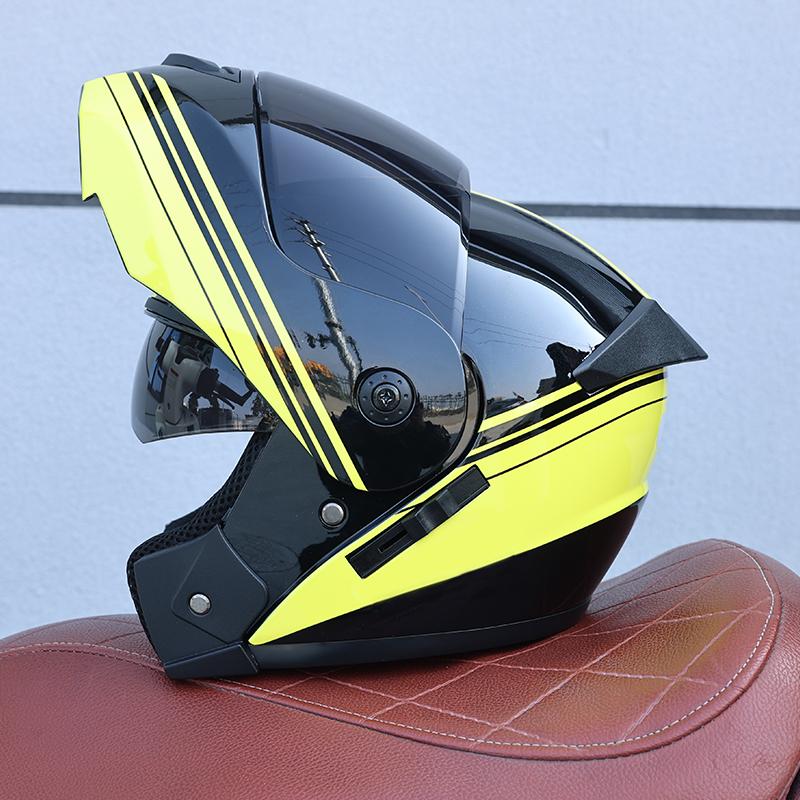 ORZ electric bicycle helmet ABS with double lenses, men's and women's four season open face helmet, riding helmet DOT