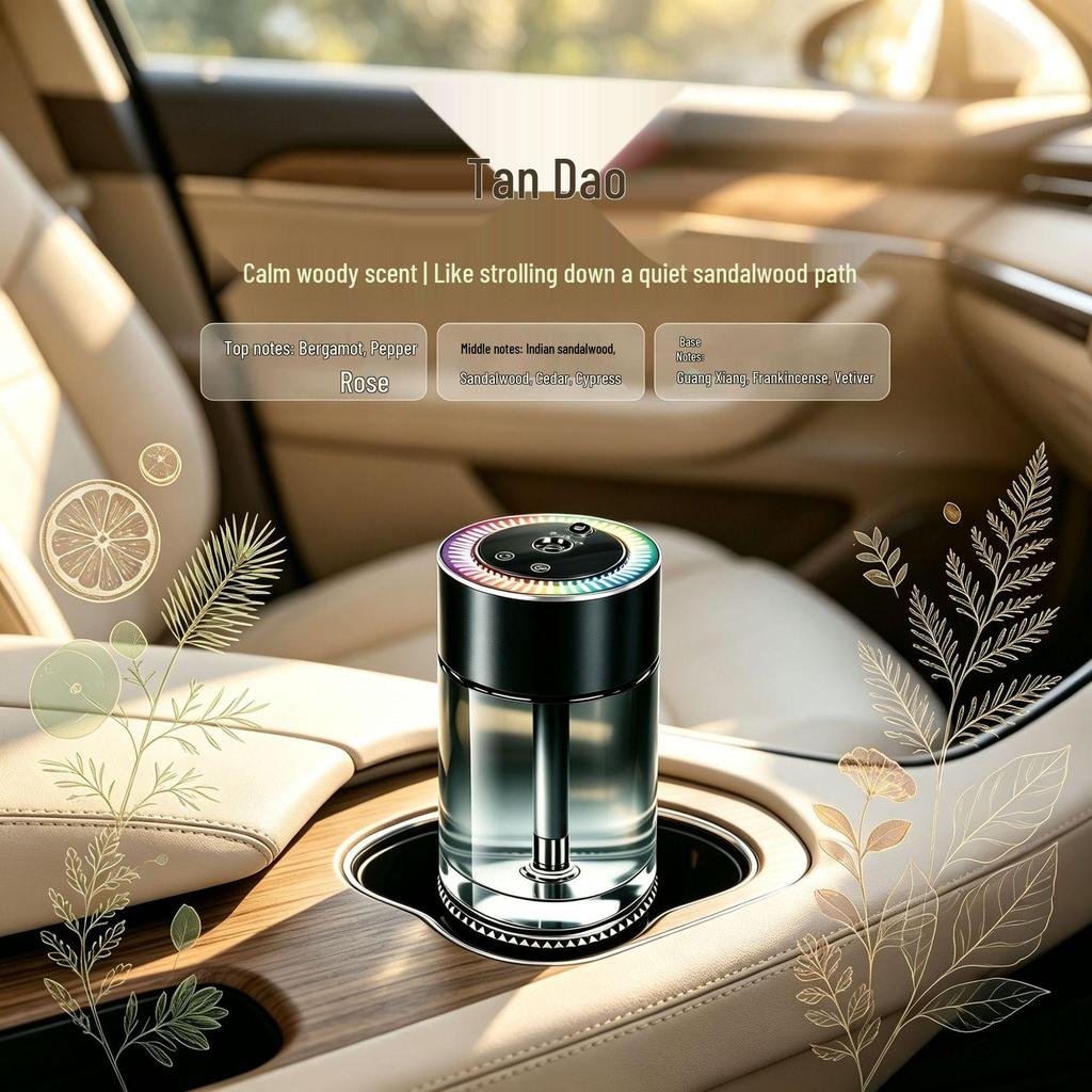 Smart Car Aroma Diffuser: Luxury Fragrance & Ambient Light, Odor Removal for a Romantic Atmosphere