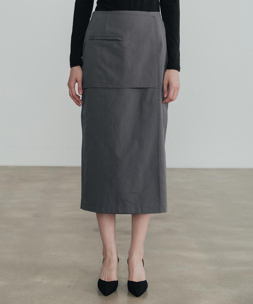 Hardcore Happiness Classic Pocket Maxi Cut-Out Skirt_Charcoal