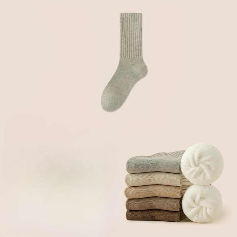 Men's Autumn and Winter Thickened Warm Looped Fleece Sleeping Long Socks