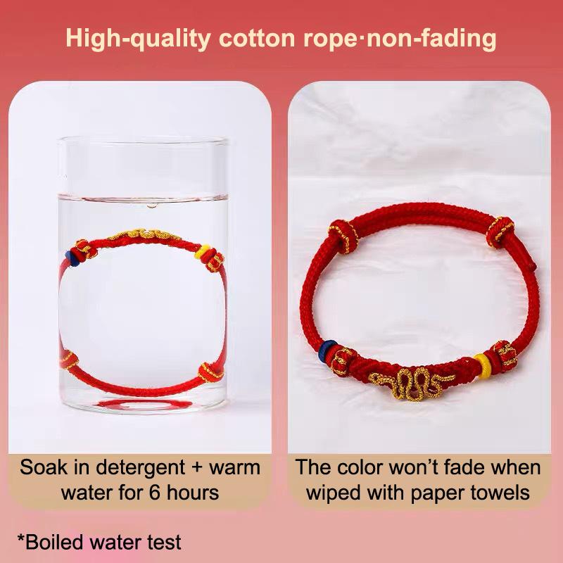 Chinese Style Snake Year Braided Rope Bracelet For Women Men Versatile Amulet Lucky Bracelet Jewelry Accessories Gifts