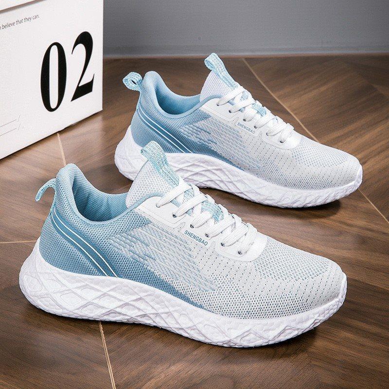 Breathable Mesh Sports Running Flying Weaving Women's Shoes