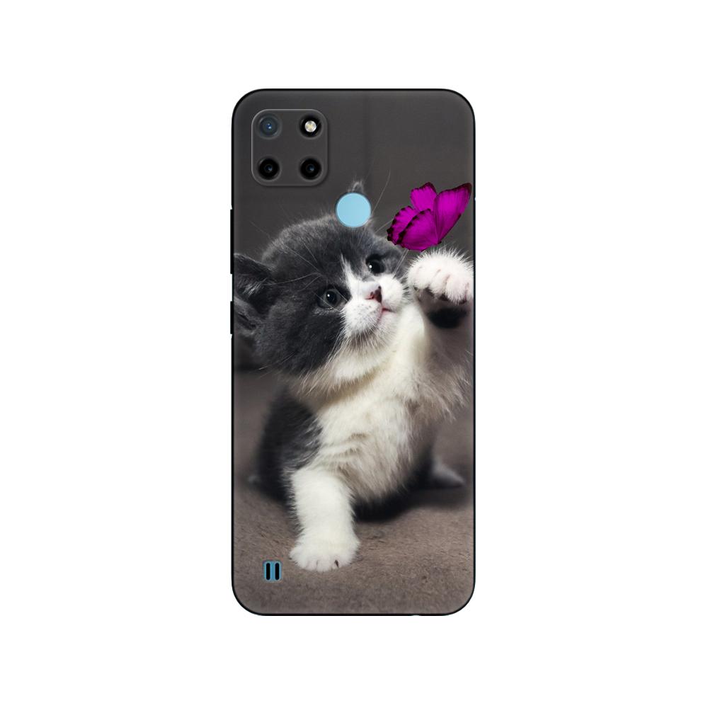 For Realme C21Y C25Y Case Silicon Phone Back Cover For OPPO Realme C21Y C25Y 4G Soft Case RMX3261 Coque 6.5inch Black Tpu Case