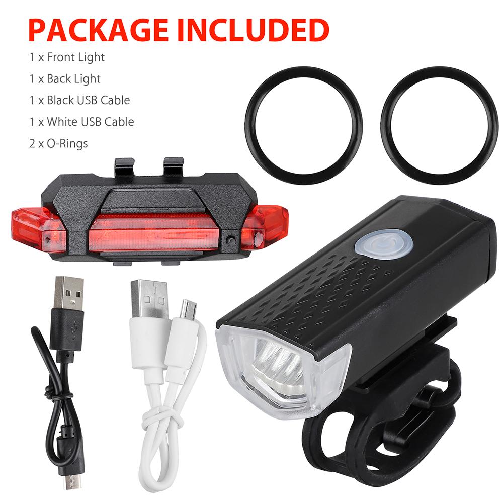 LED Head light USB Rechargeable Rear Light Taillight Set Bicycle Lights Bike Front Light Bike Lamp