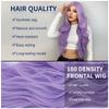 Purple Body Wave Synthetic Wigs For Women Long Ombre Cosplay Party Colorful Wig Natural Hair Heat Resistant Pelucas De Mujer