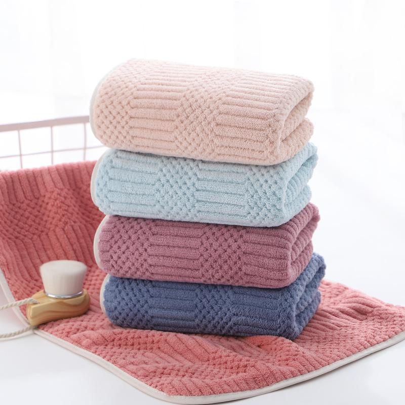 Auspicious Grid Thickened Absorbent Towel