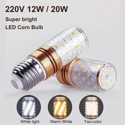 LED ampul E27 E14 LED mısır ampuller üç renkli lamba ışığı enerji tasarruflu akkor gerçek 12W 16W ev dekorasyon için