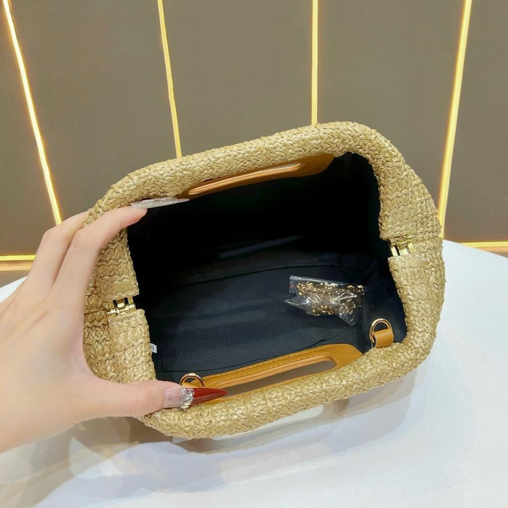 Hand-held Bag, Woven Bag, Women's Large Capacity Chain Bag, Crossbody Bag, Handbag