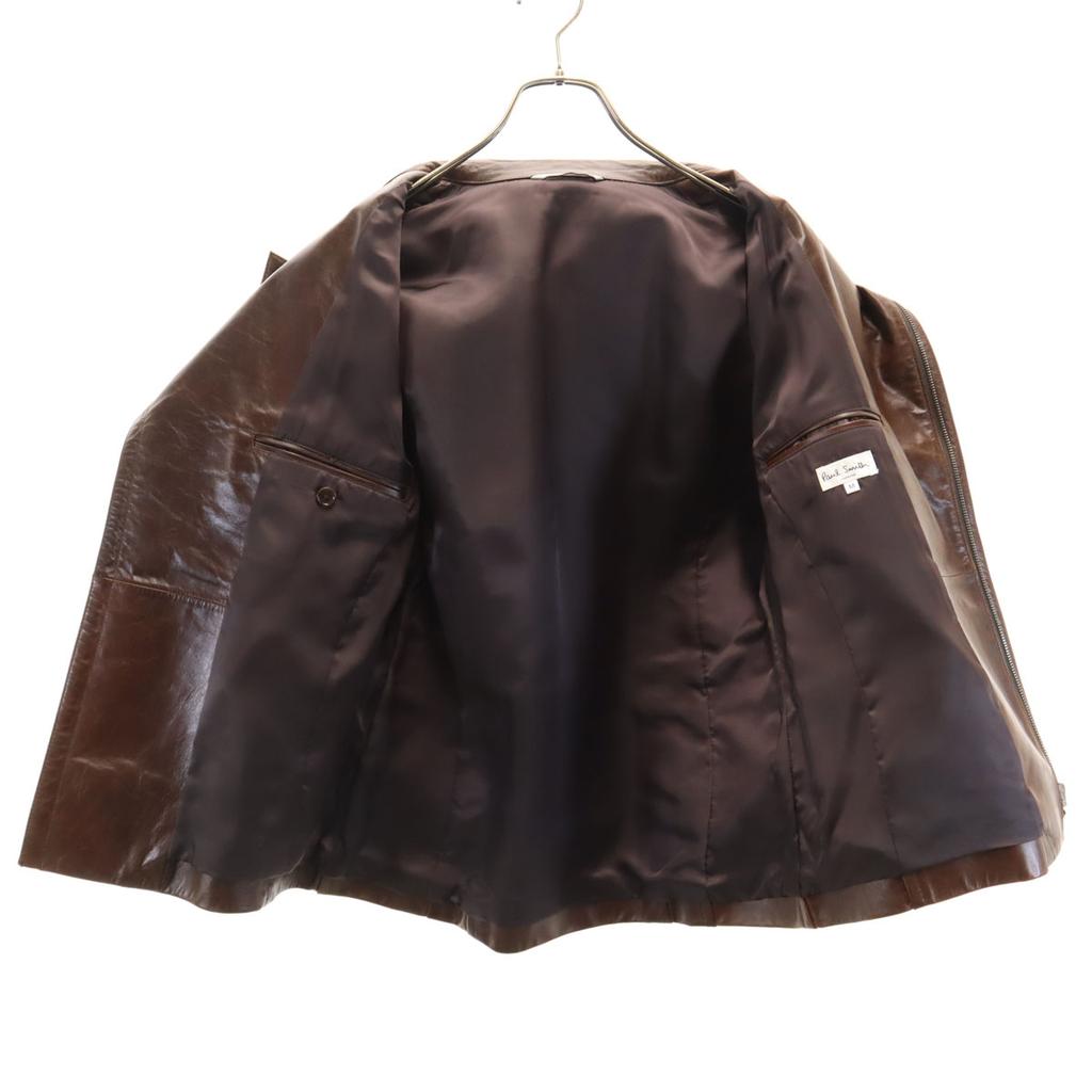Paul Smith LONDON Horse leather Double riders jacket M Brown Men's Used