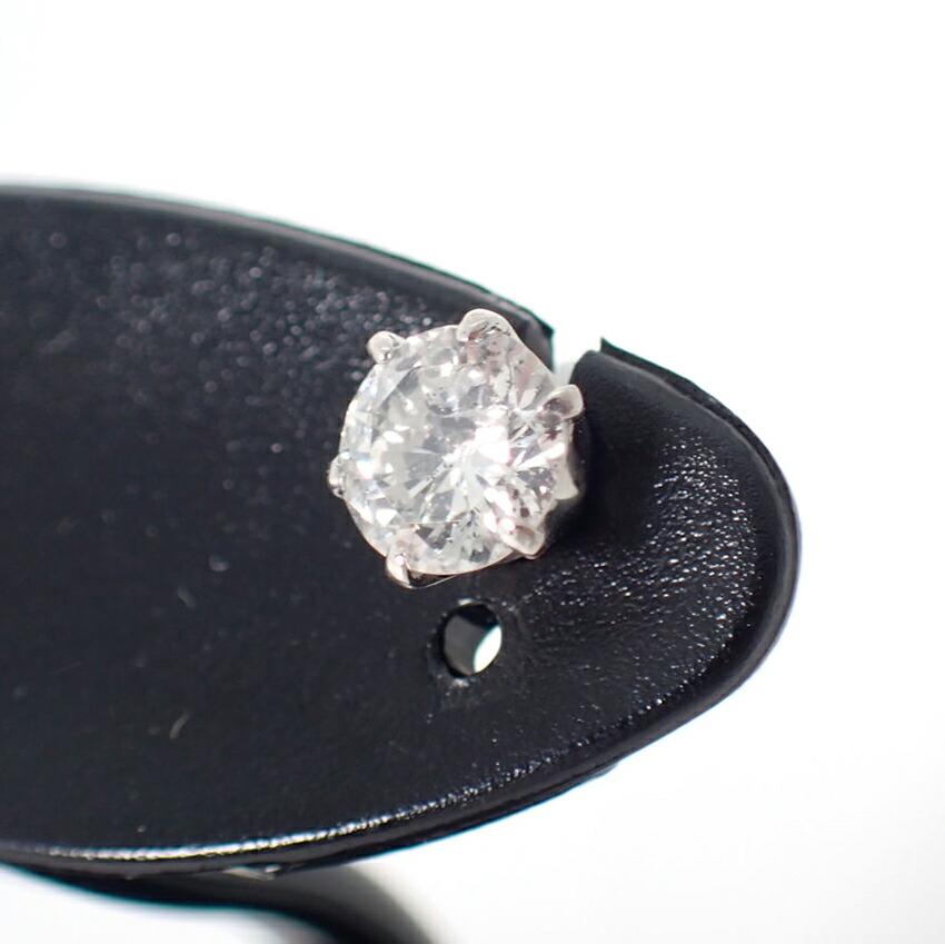 Pt900 Diamond 0.301 One earring / j23-3