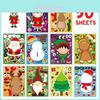 Colorful Xh059 Christmas Santa Snowman Diy Puzzle Stickers For Kids Fun Crafting