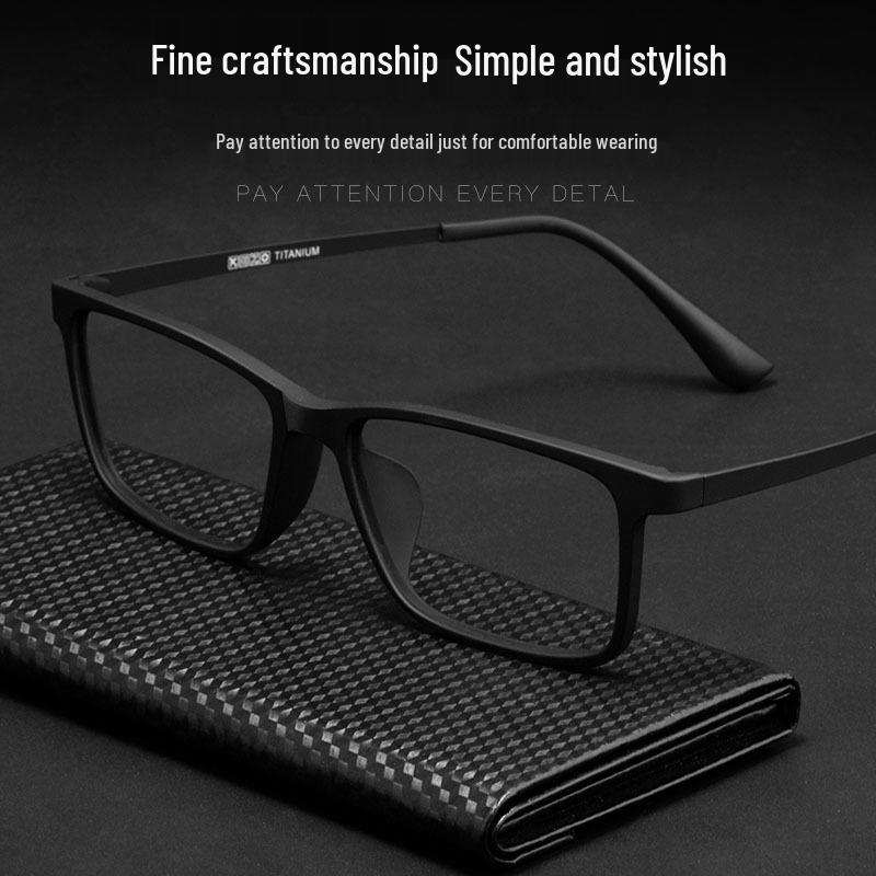Ultra-Light TR90 Men's Fashion Glasses: Super Elastic Alloy Full Frame for Myopia
