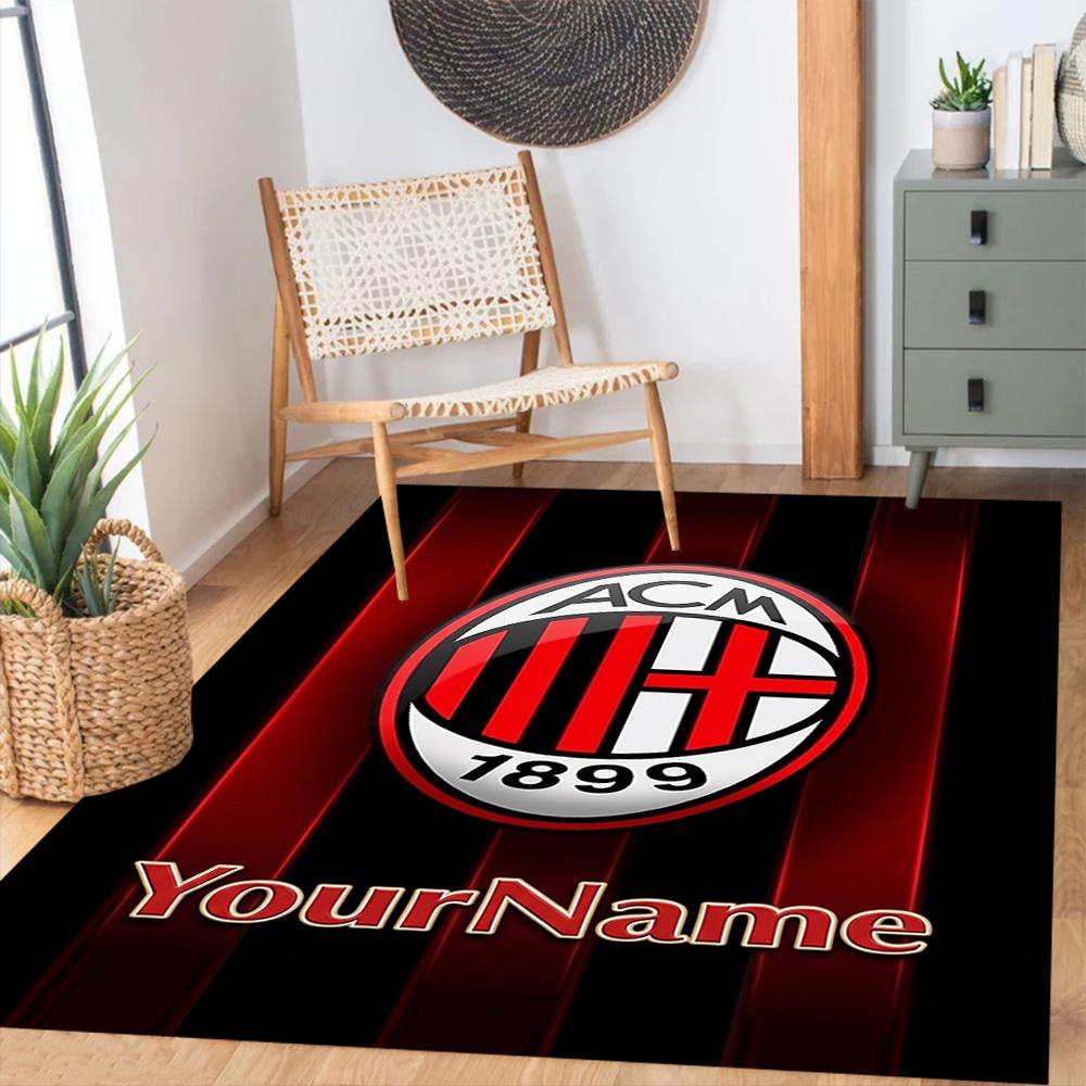 Ac Milan Customizable Name Floor Rug Office Rug Suitable for Bedrooms Balcony Foyer Kitchen Anti-slip Rug Office home decor
