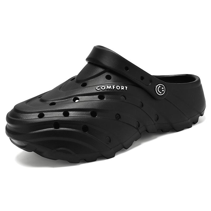 Men's Shoes New Summer Hole Shoes Women's Men's Sandals Lightweight Wear-resistant Platform Shoes Outdoor Wading Slippers