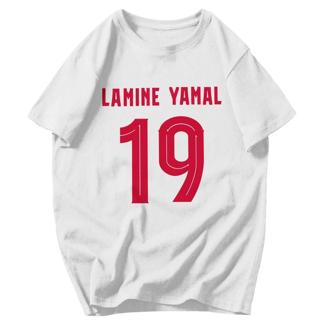 Men T Shirt Lamine Yamal No 19 Unique Y2K Graphic Quality Unisex Clothes T Shirts
