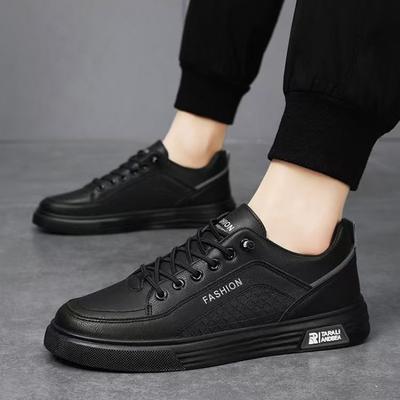 Herren Lederschuhe Herbst Sneaker zum Fahren Gehen Büro Bequeme Herren Slipper Skate Flats Rutschfest Jugendschuh