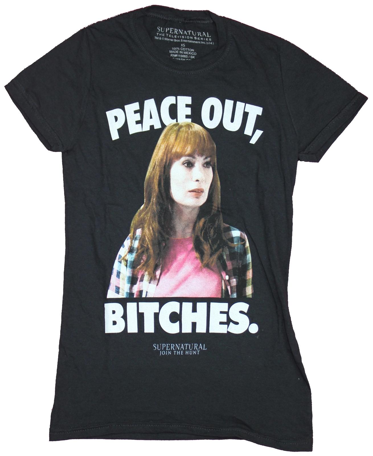 Supernatural Girls Juniors T-Shirt - Peace Out B*tches XXXL