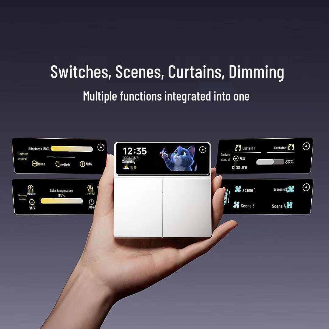 

Mijia App-Connected Voice-Controlled Four-Gang Smart Switch with Custom Display